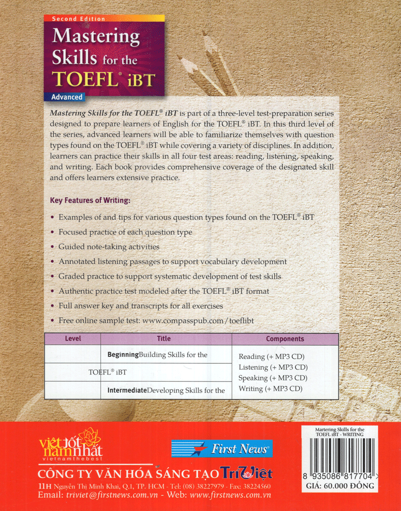 mastering skills for the toefl ibt writing - kèm 1 cd