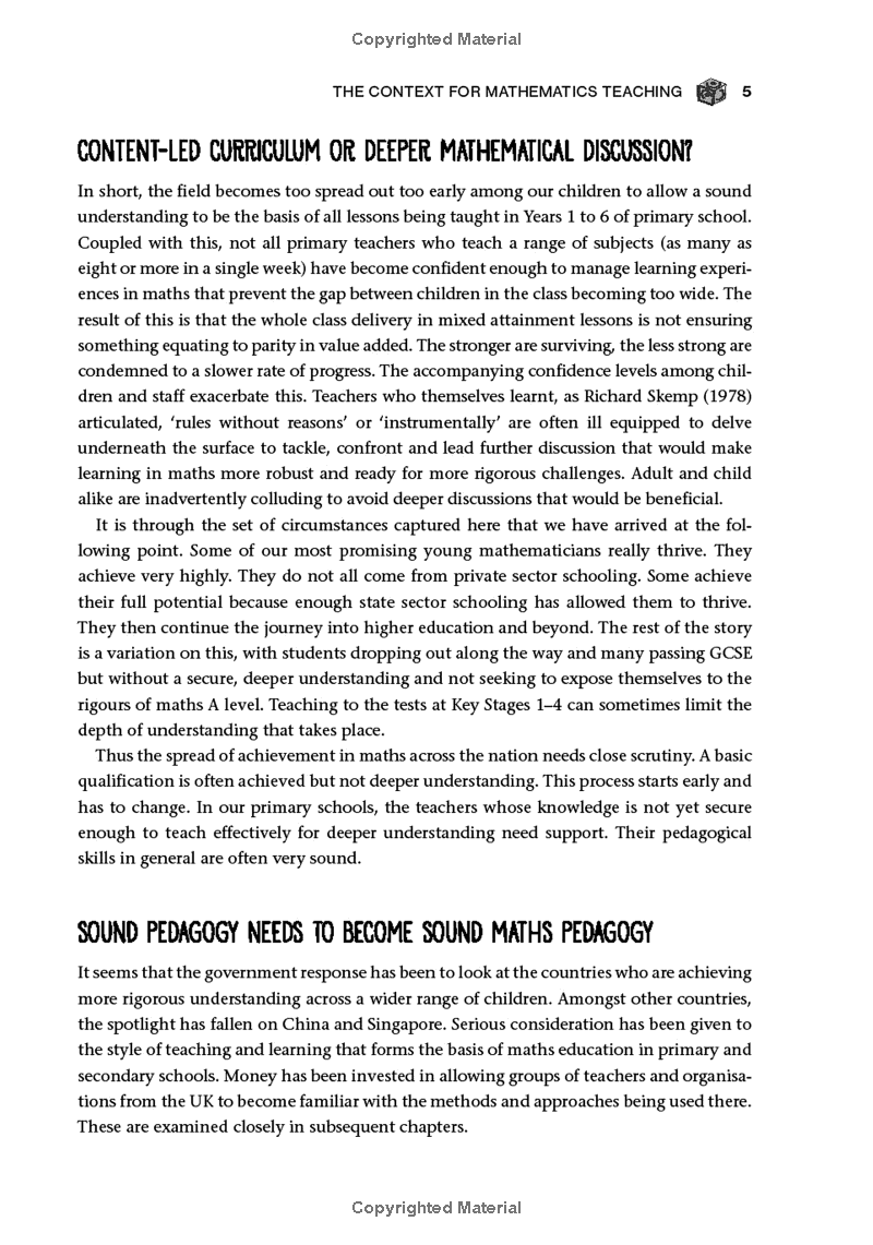 mastery mathematics for primary teachers