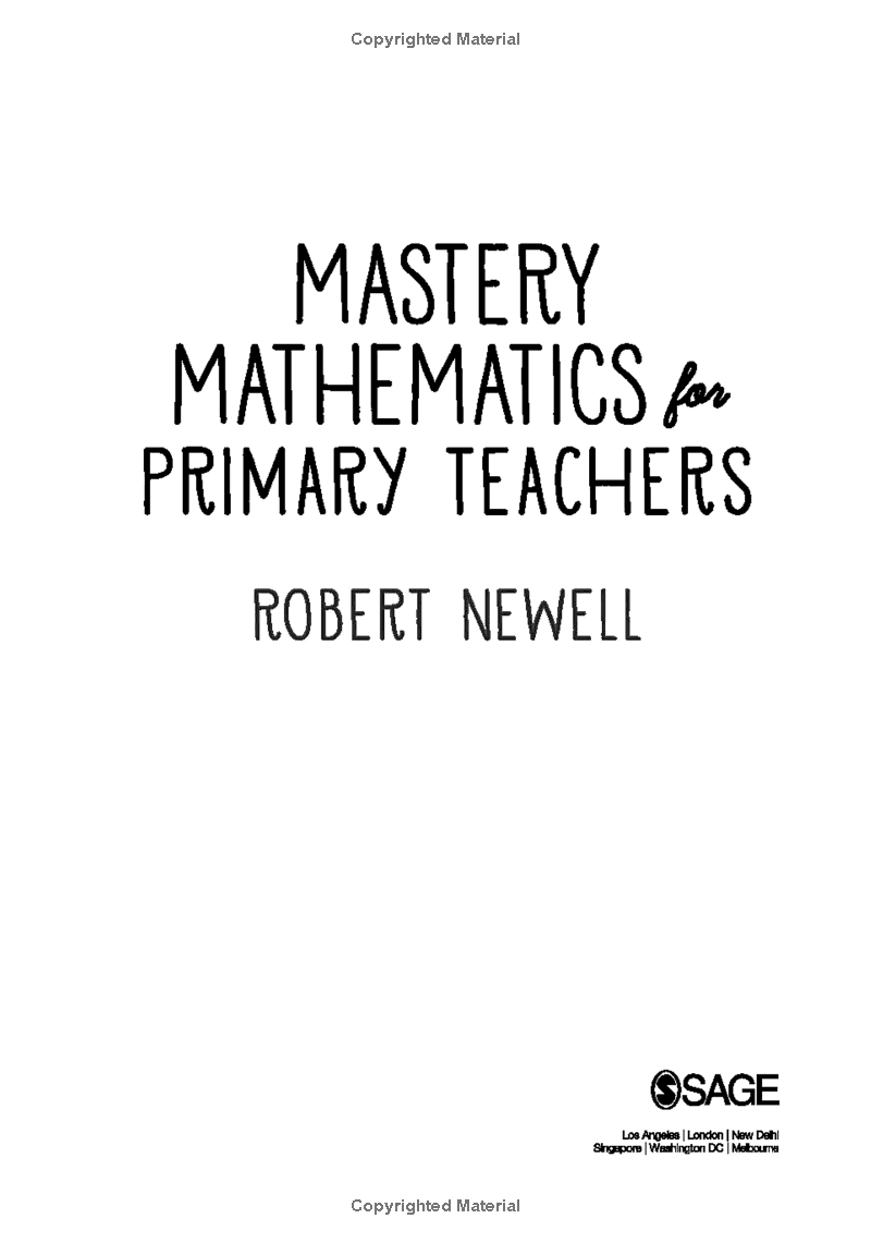 mastery mathematics for primary teachers