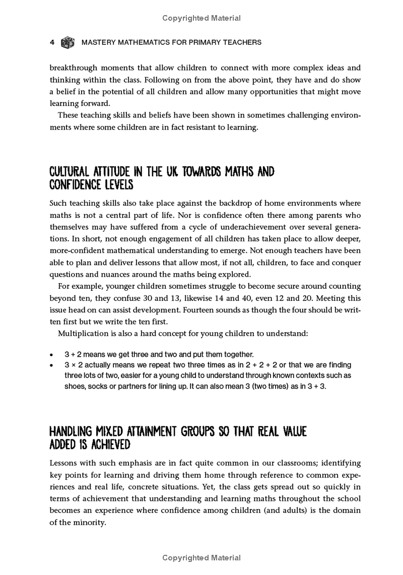 mastery mathematics for primary teachers