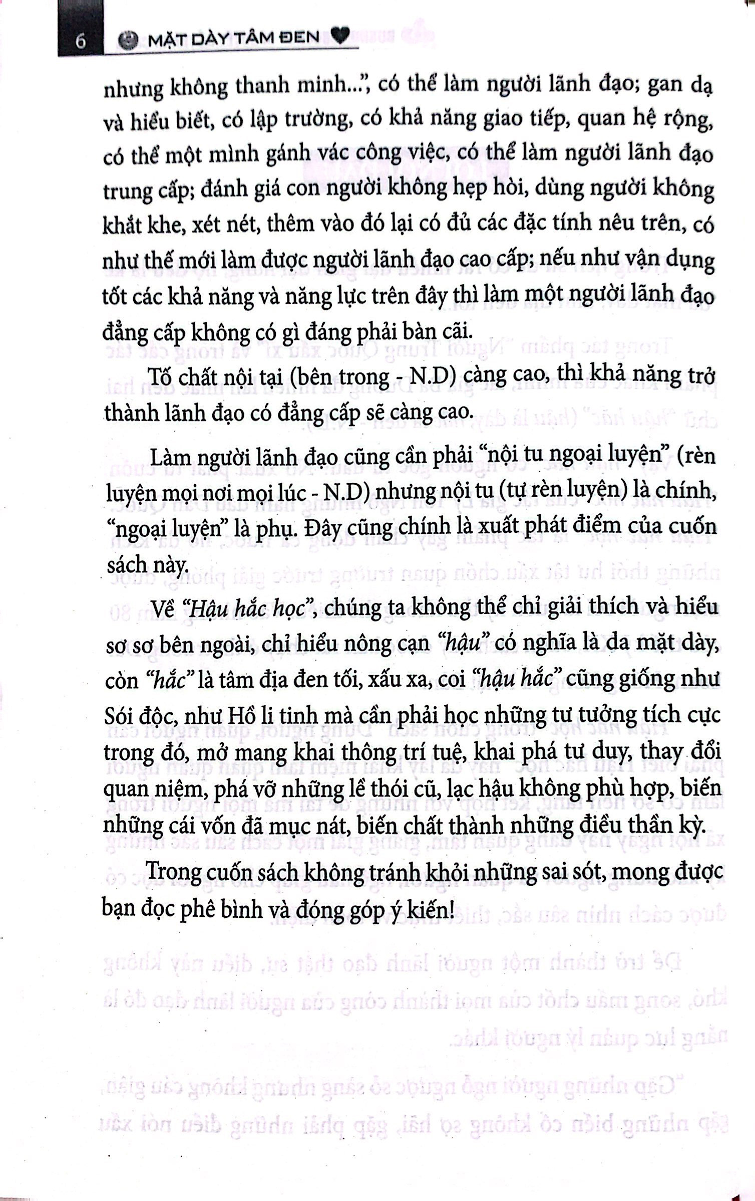 mặt dày tâm đen trong nghệ thuật dùng người, quản người (tái bản)