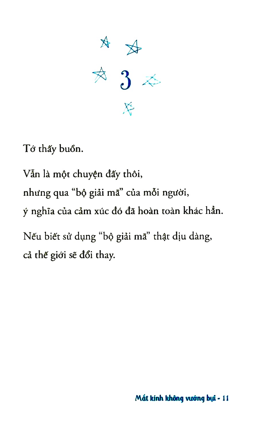 mắt kính không vướng bụi