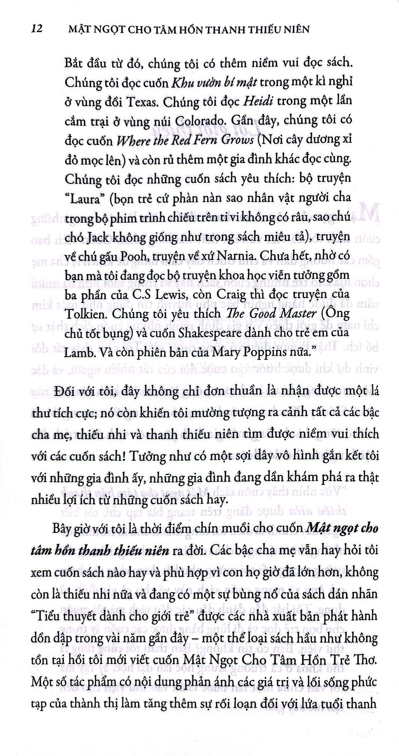 mật ngọt cho tâm hồn thanh thiếu niên