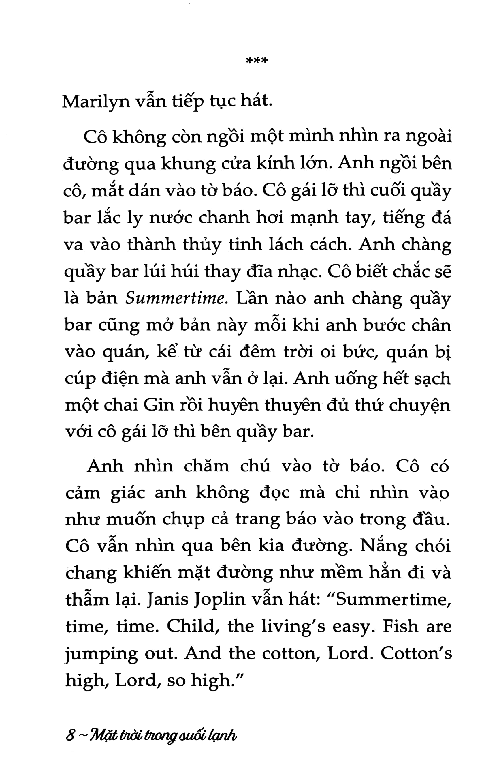 mặt trời trong suối lạnh