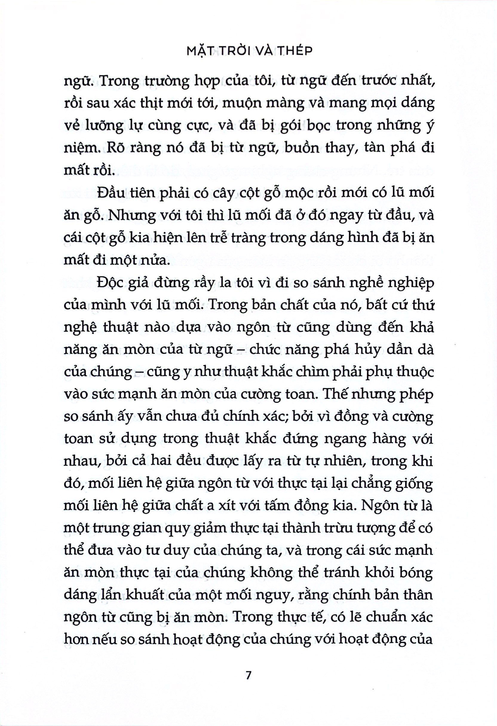 mặt trời và thép