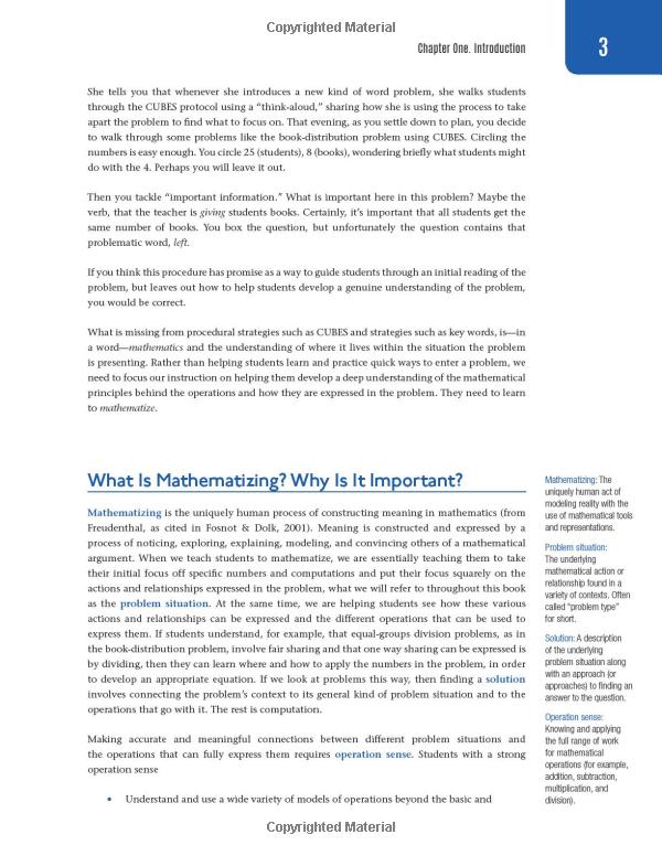 mathematize it!: going beyond key words to make sense of word problems, grades 3-5 (corwin mathematics series)