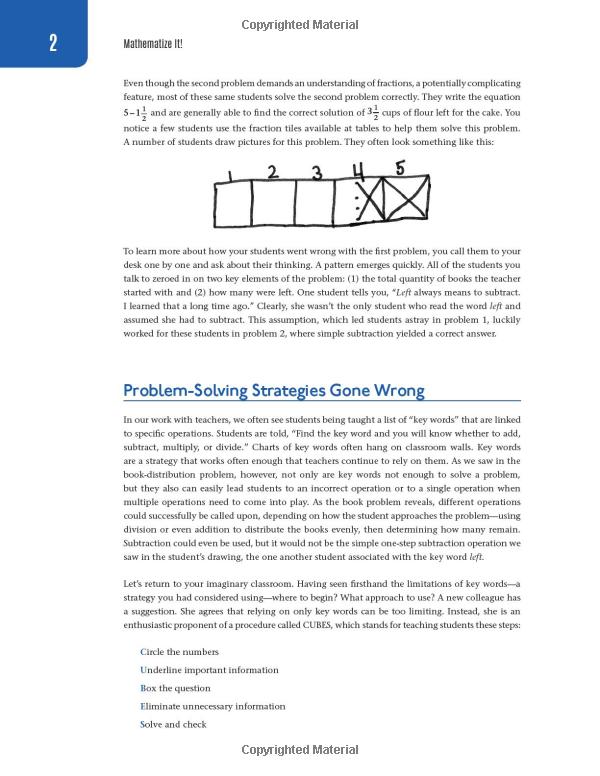 mathematize it!: going beyond key words to make sense of word problems, grades 3-5 (corwin mathematics series)