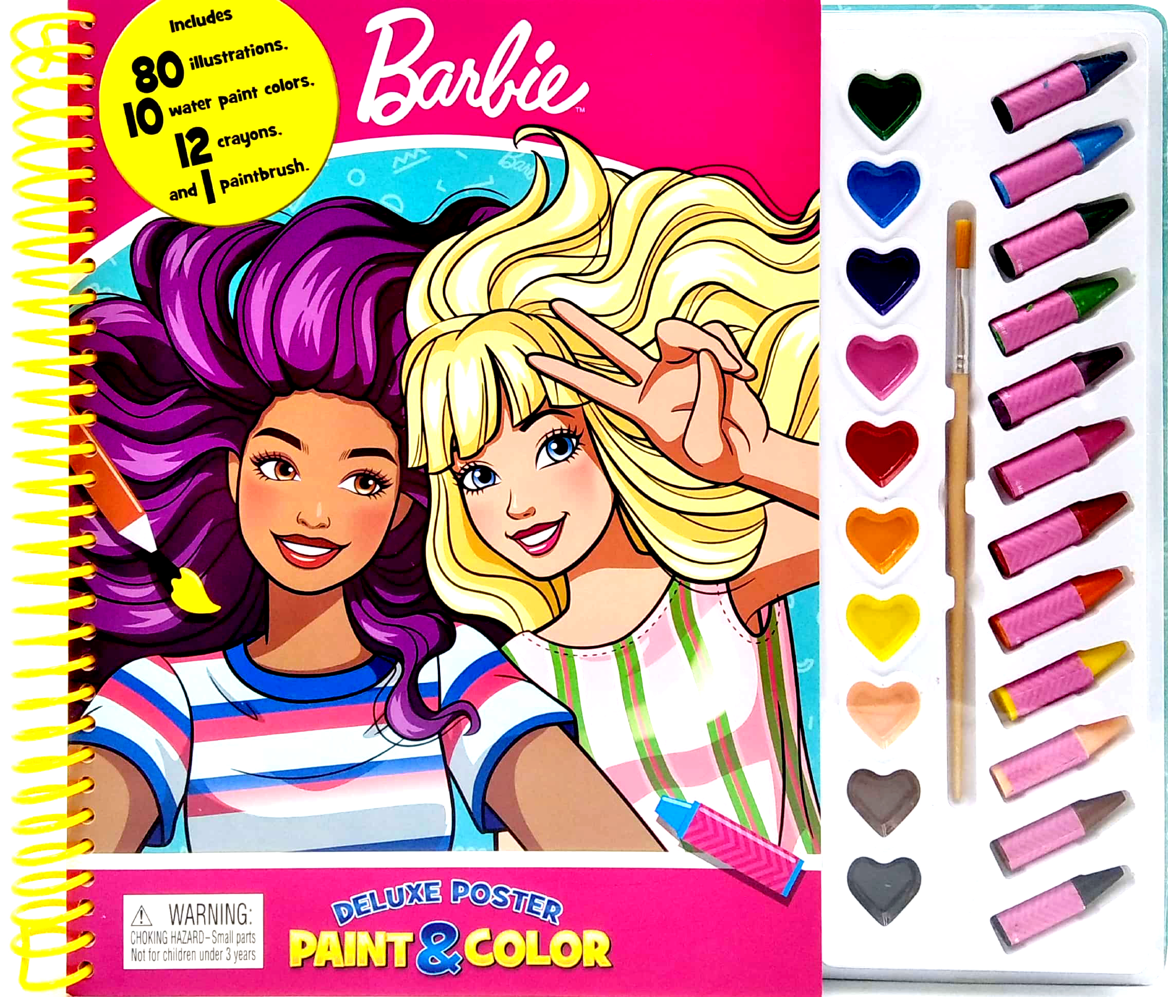 mattel barbie deluxe poster paint & color
