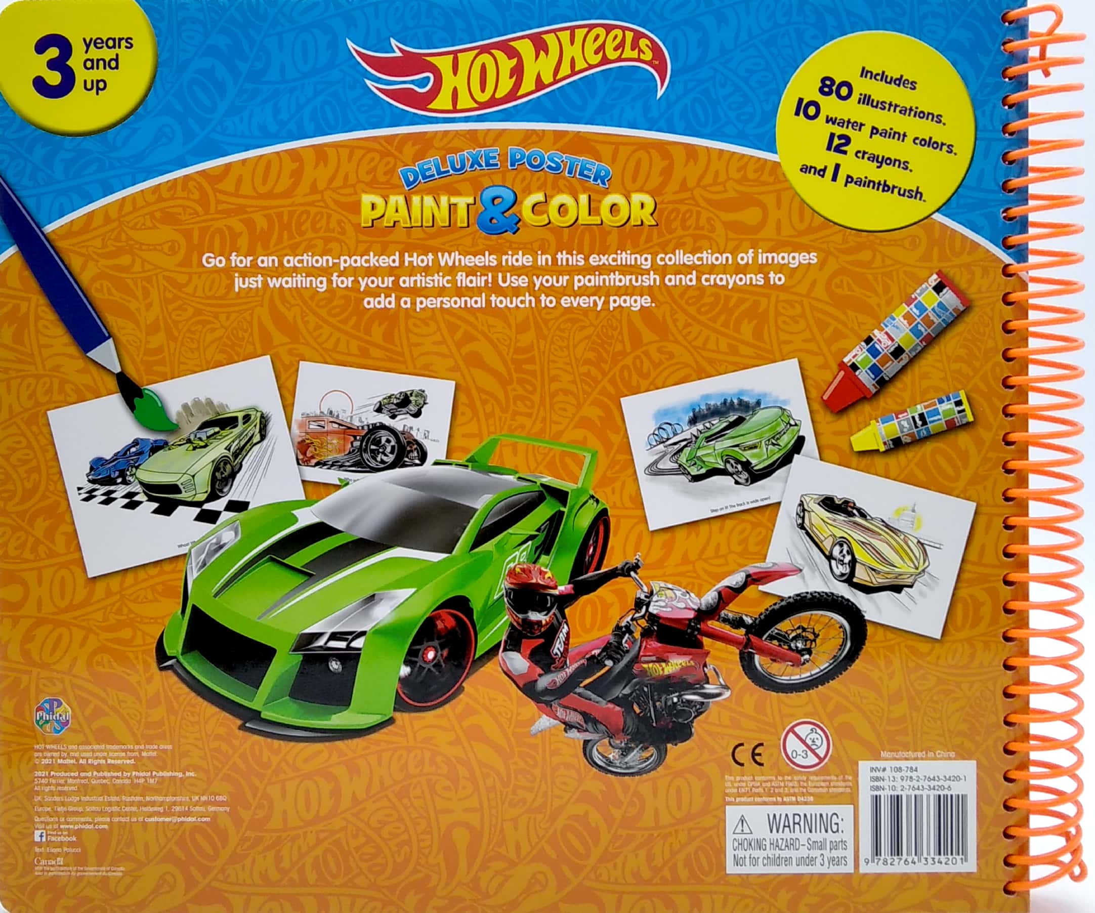 mattel hot wheels deluxe poster paint & color