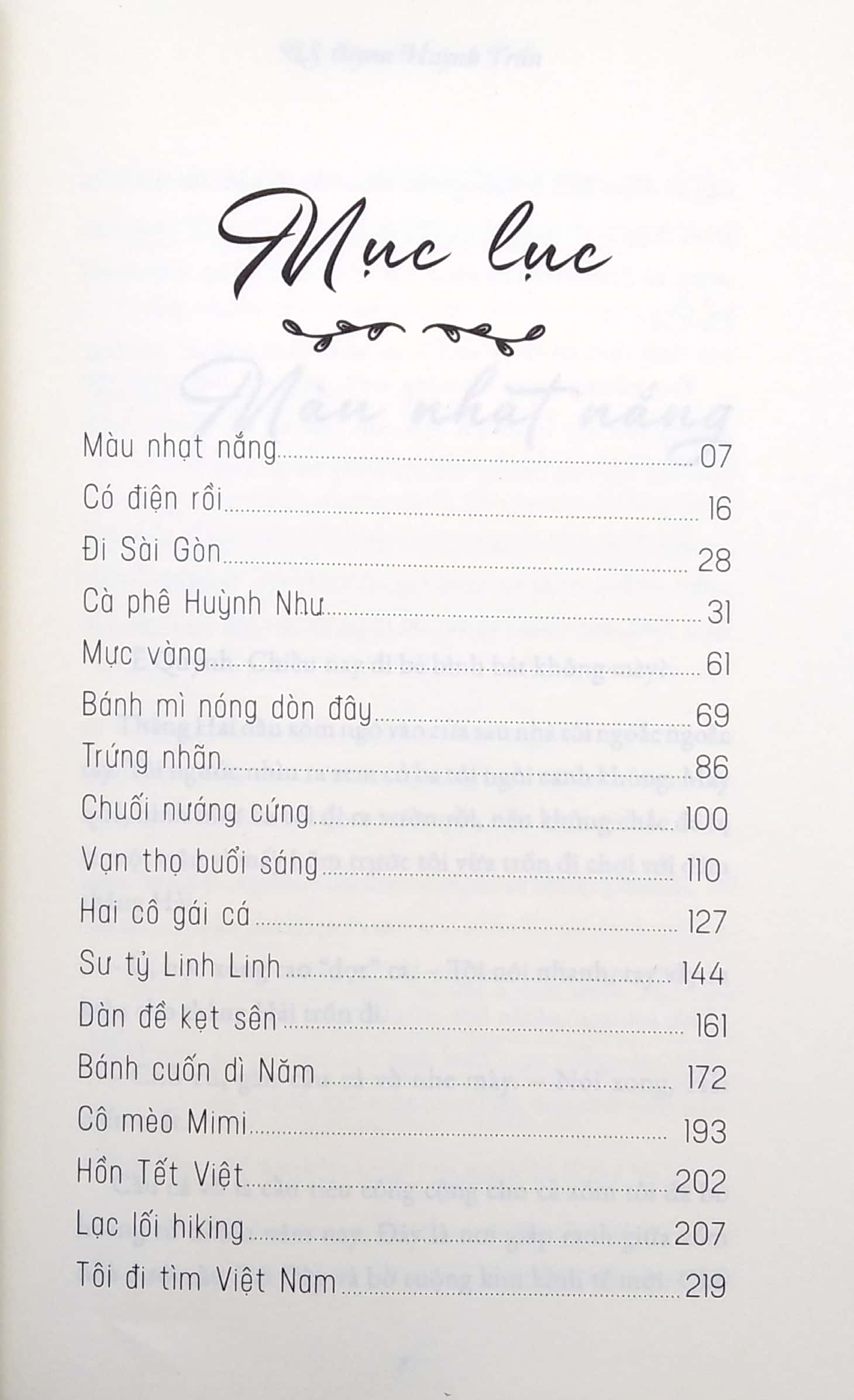 màu nhạt nắng