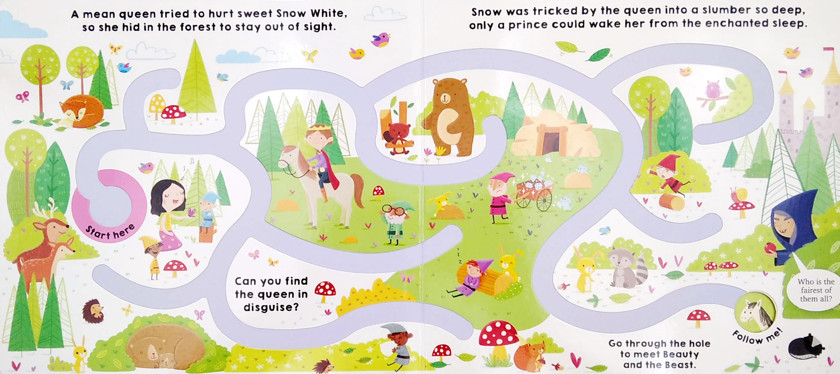 maze book: follow me fairy tales
