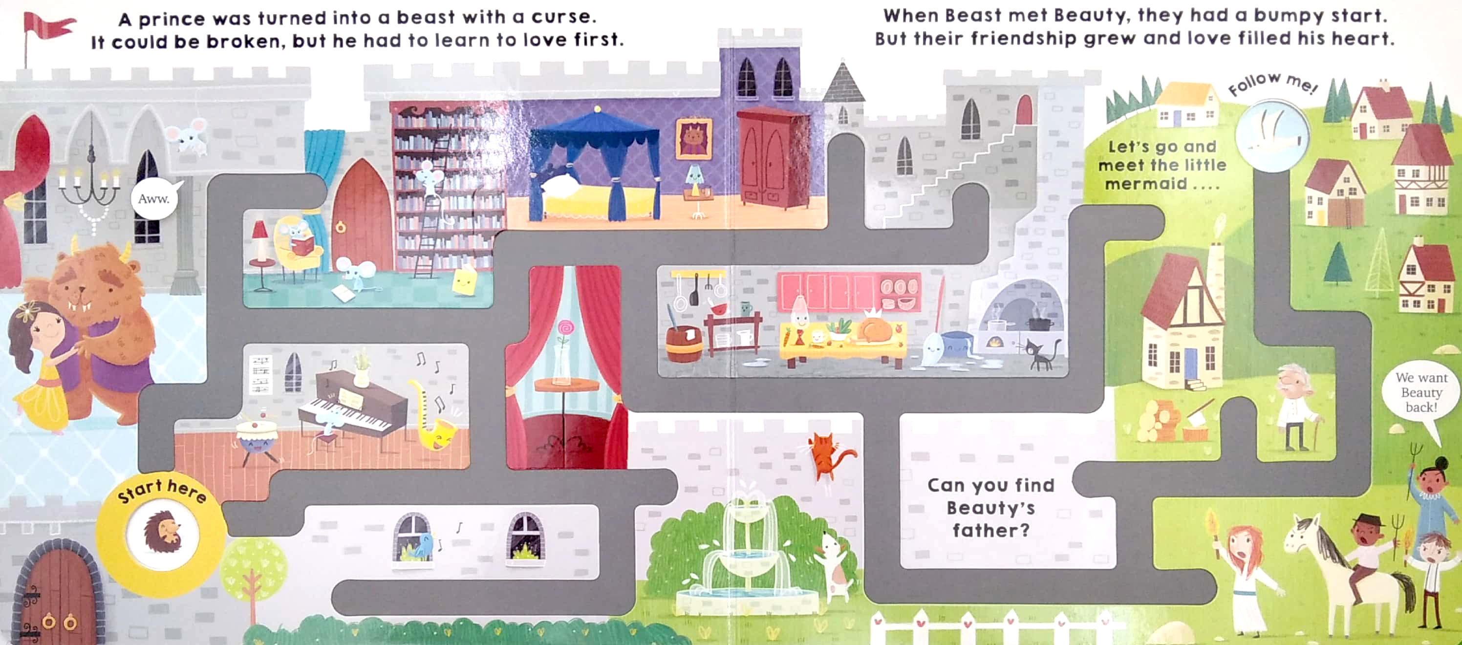 maze book: follow me fairy tales