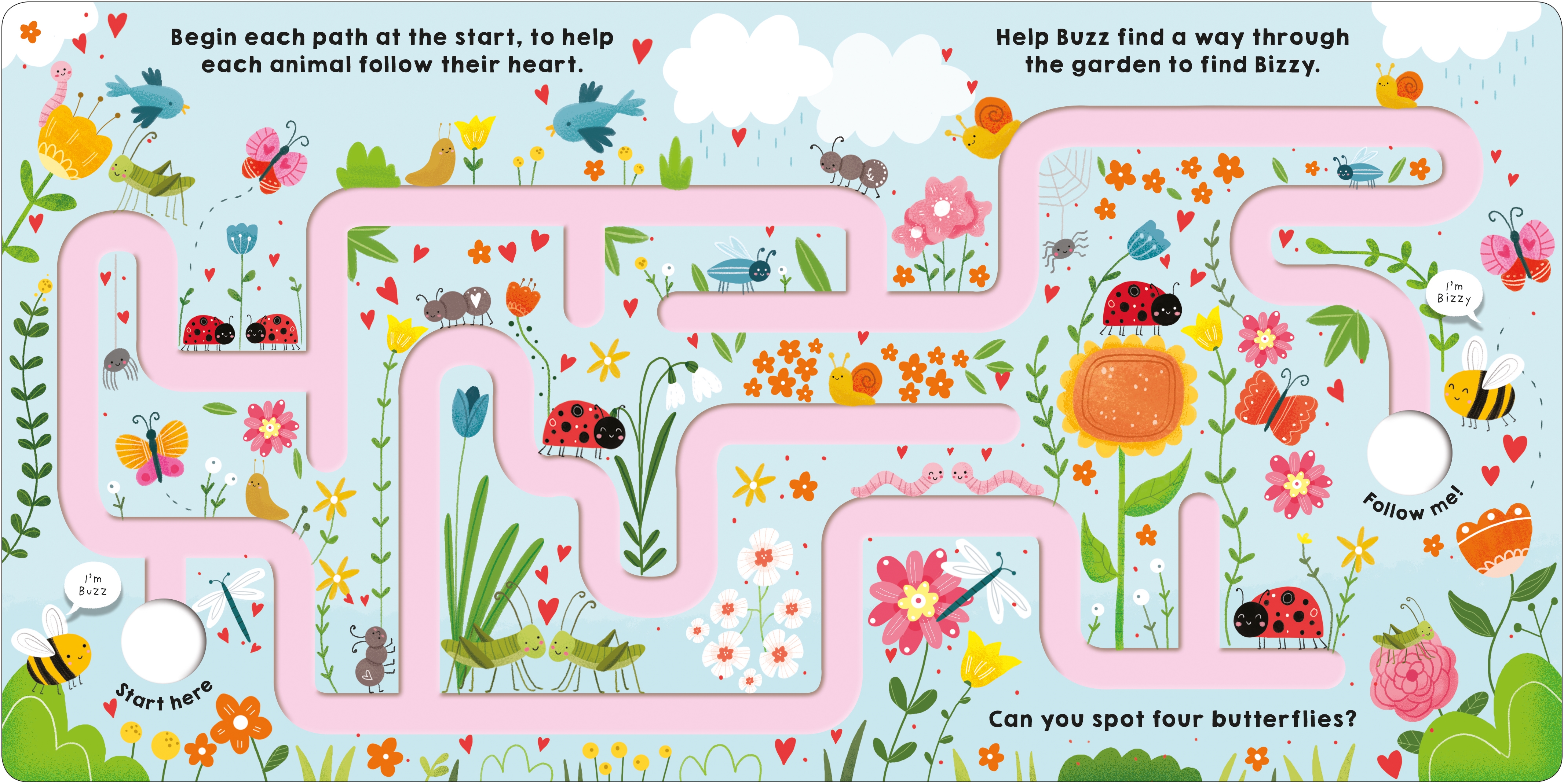 maze book: follow my heart