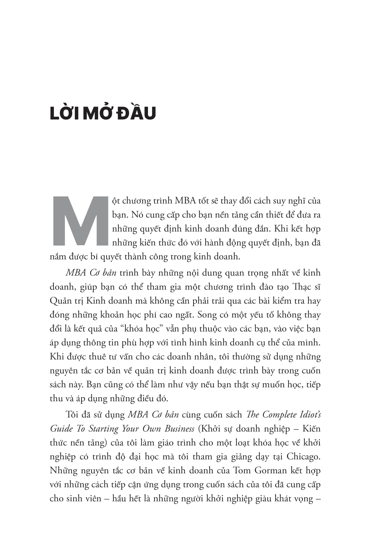 mba cơ bản - khóa học quản trị kinh doanh cấp tốc cho người bận rộn