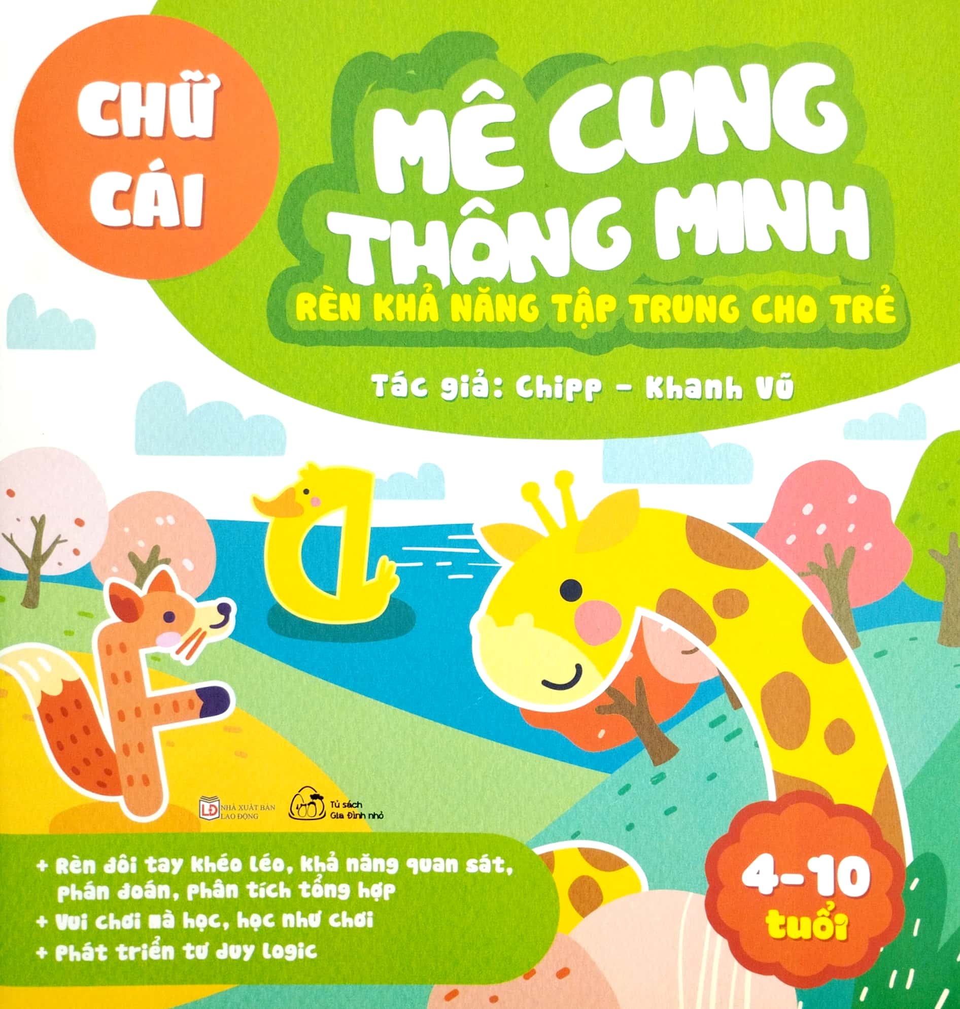mê cung thông minh - rèn khả năng tập trung cho trẻ - chữ cái (từ 4-10 tuổi)