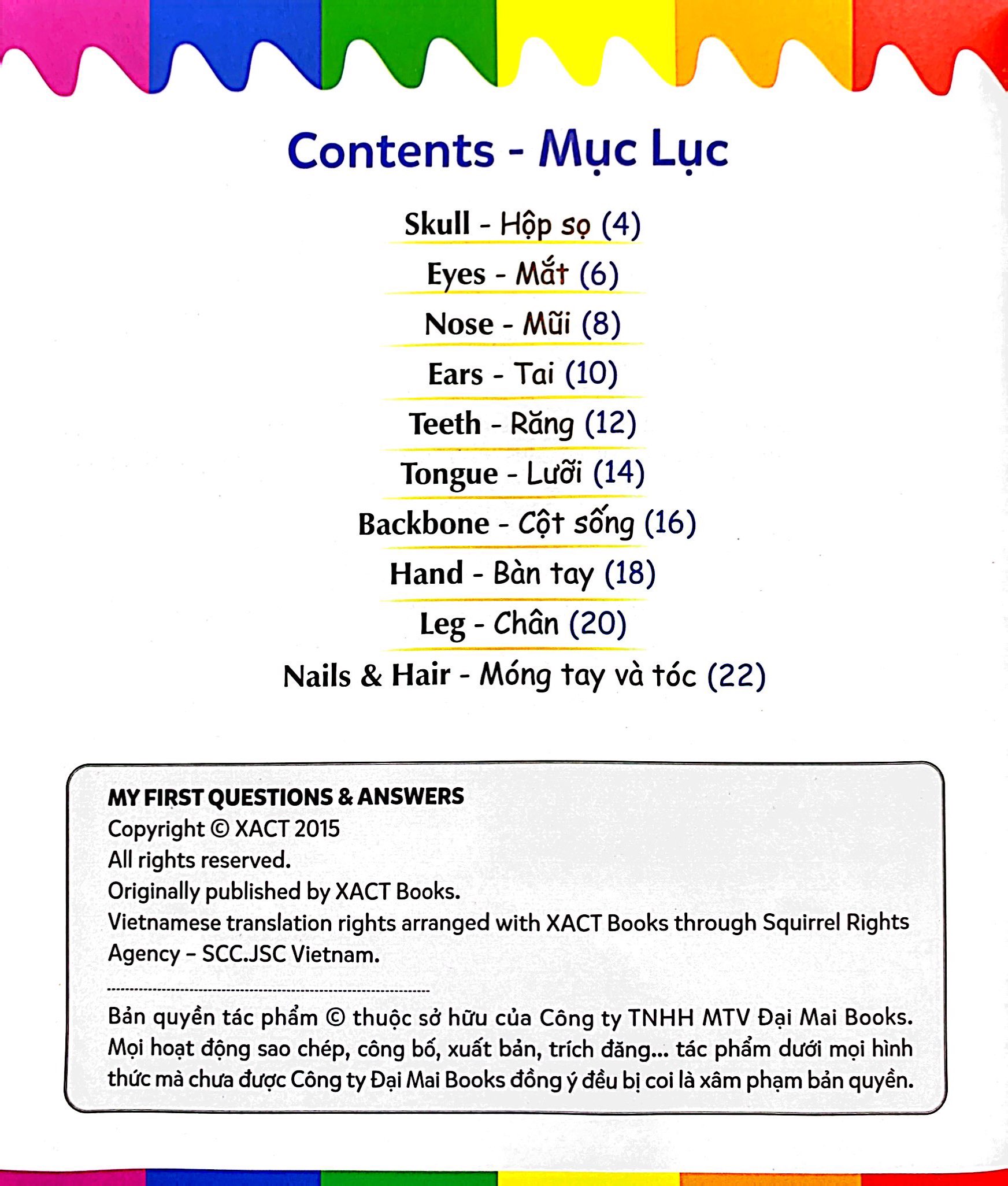 mẹ hỏi bé trả lời - song ngữ anh-việt - body parts - cơ thể người (dành cho trẻ từ 2-7 tuổi)