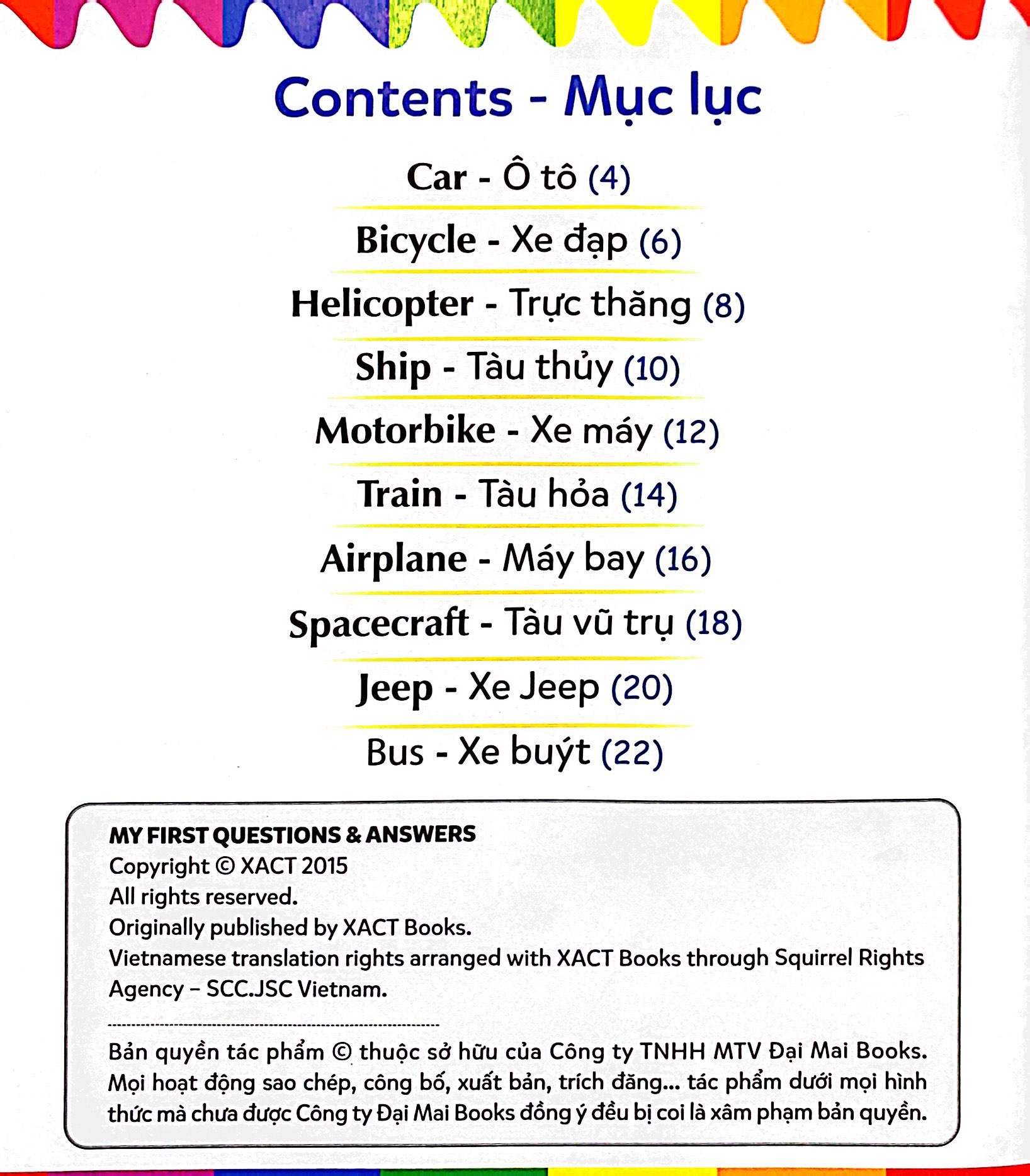 mẹ hỏi bé trả lời - song ngữ anh-việt - vehicles - phương tiện giao thông (dành cho trẻ từ 2-7 tuổi)
