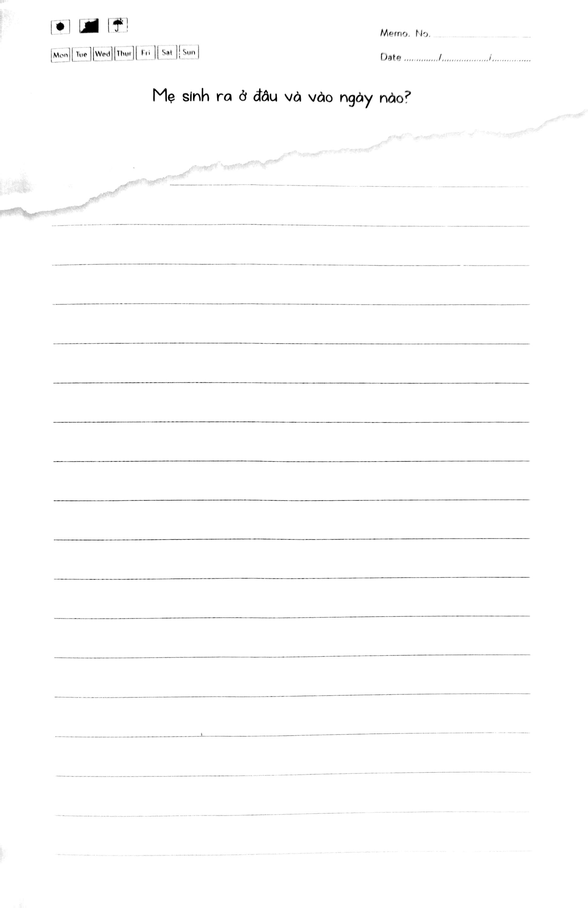 mẹ kể chuyện đời mẹ - hướng dẫn viết nhật ký cho mẹ