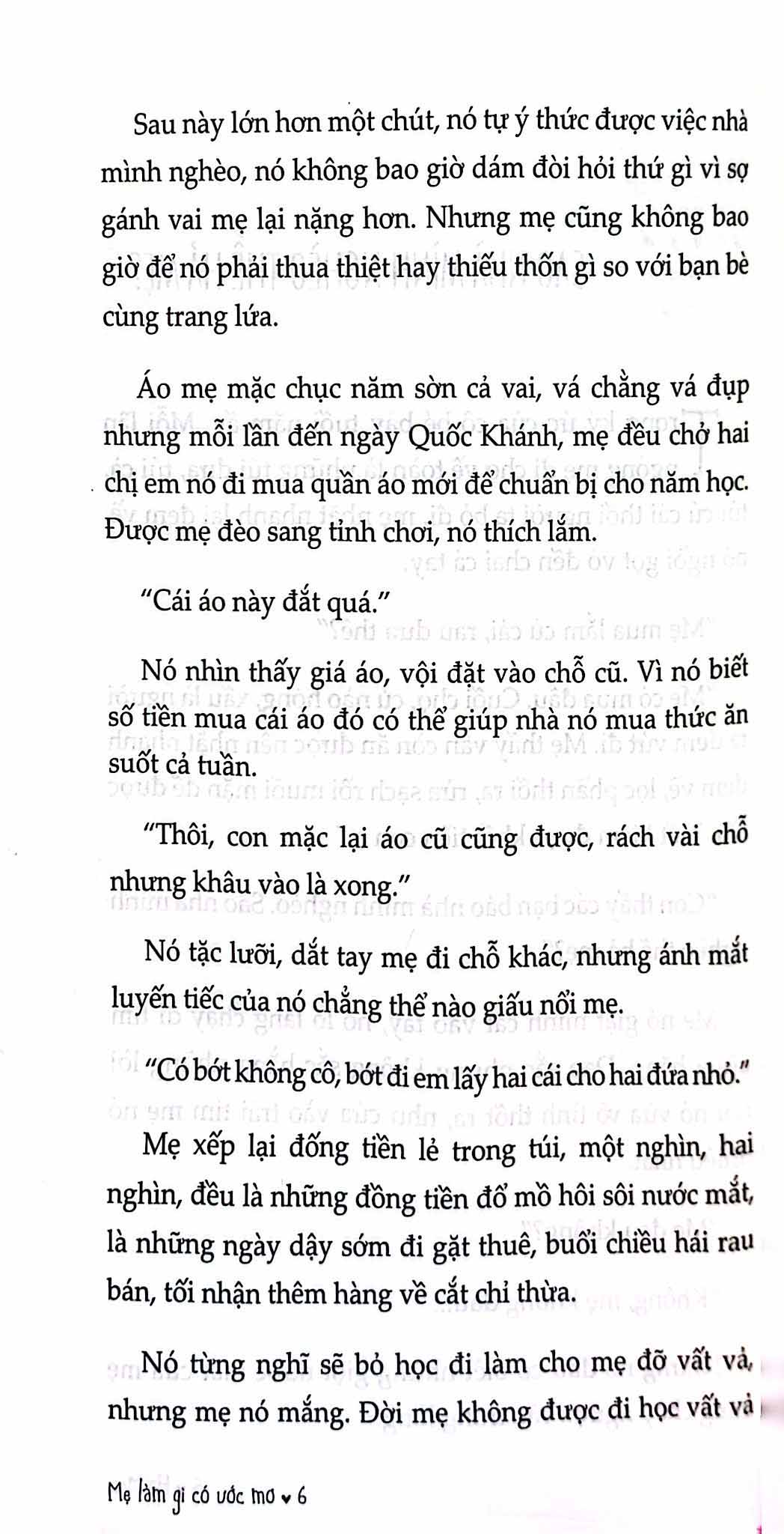 mẹ làm gì có ước mơ