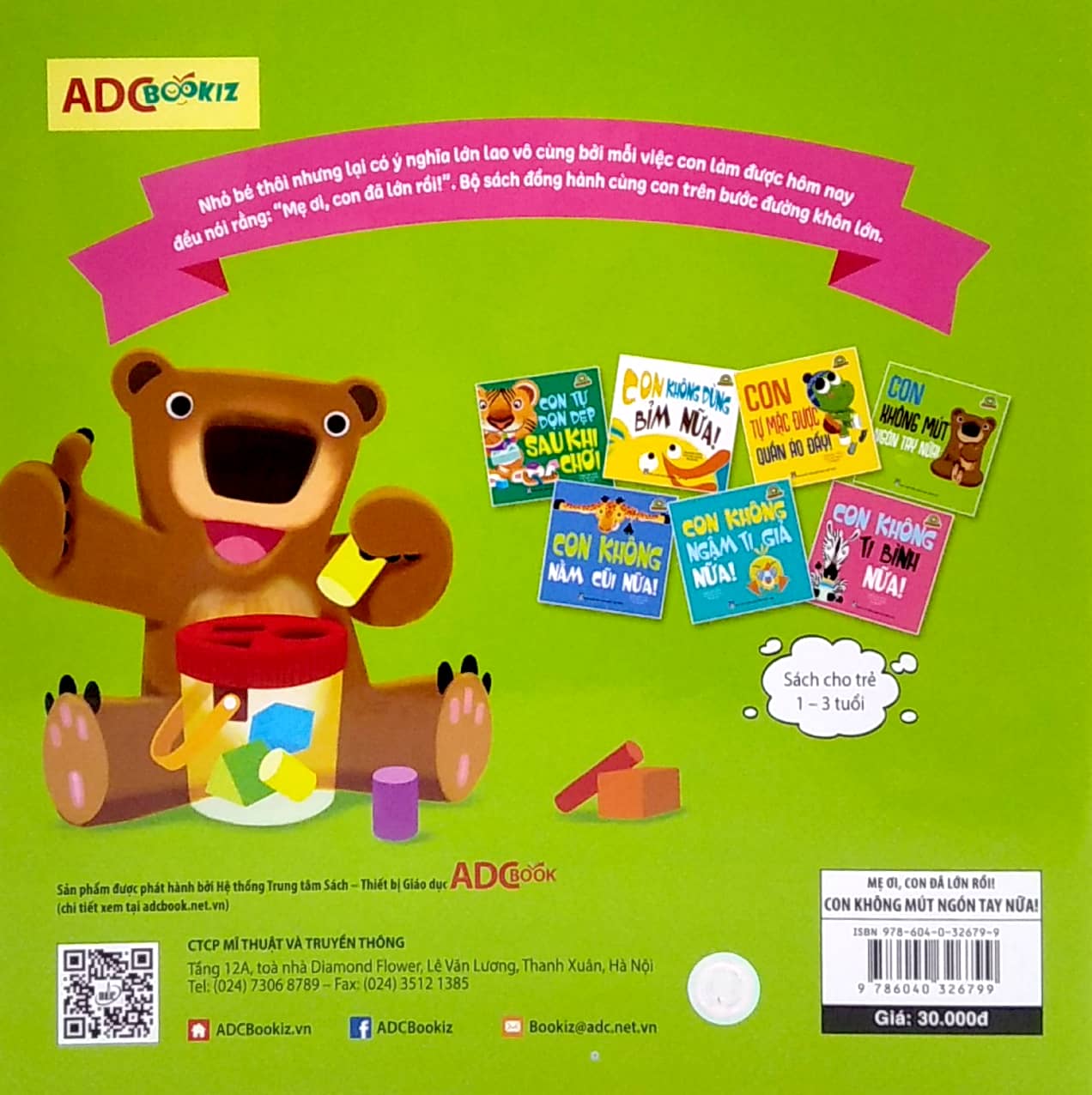 mẹ ơi, con đã lớn rồi! - con không mút ngón tay nữa!