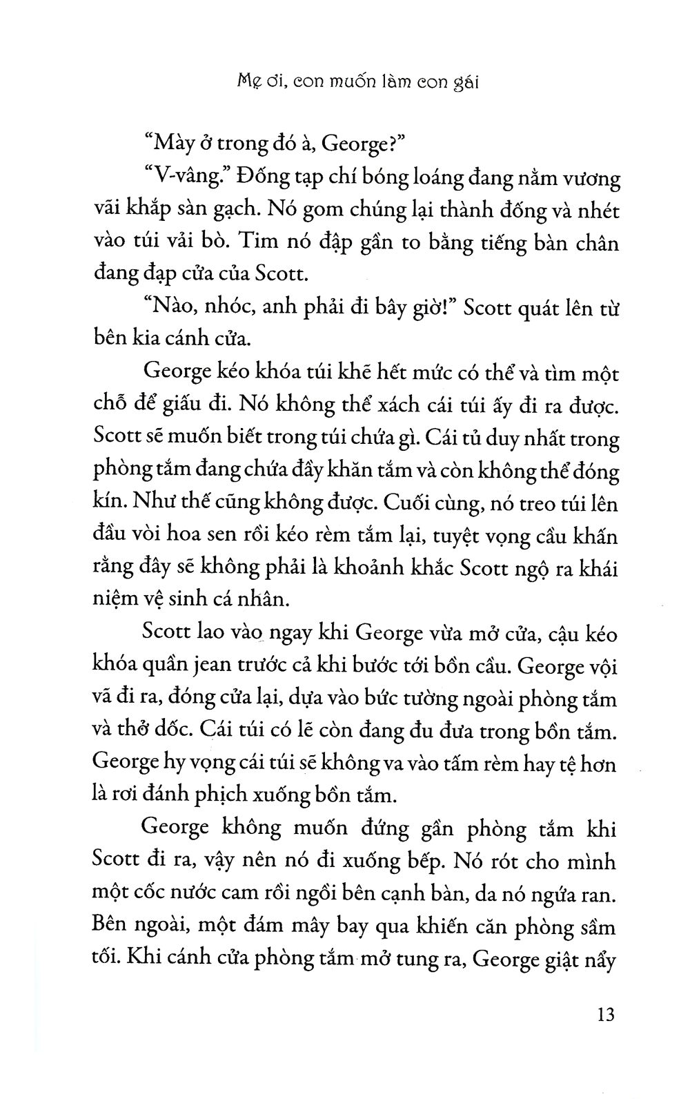 mẹ ơi, con muốn làm con gái