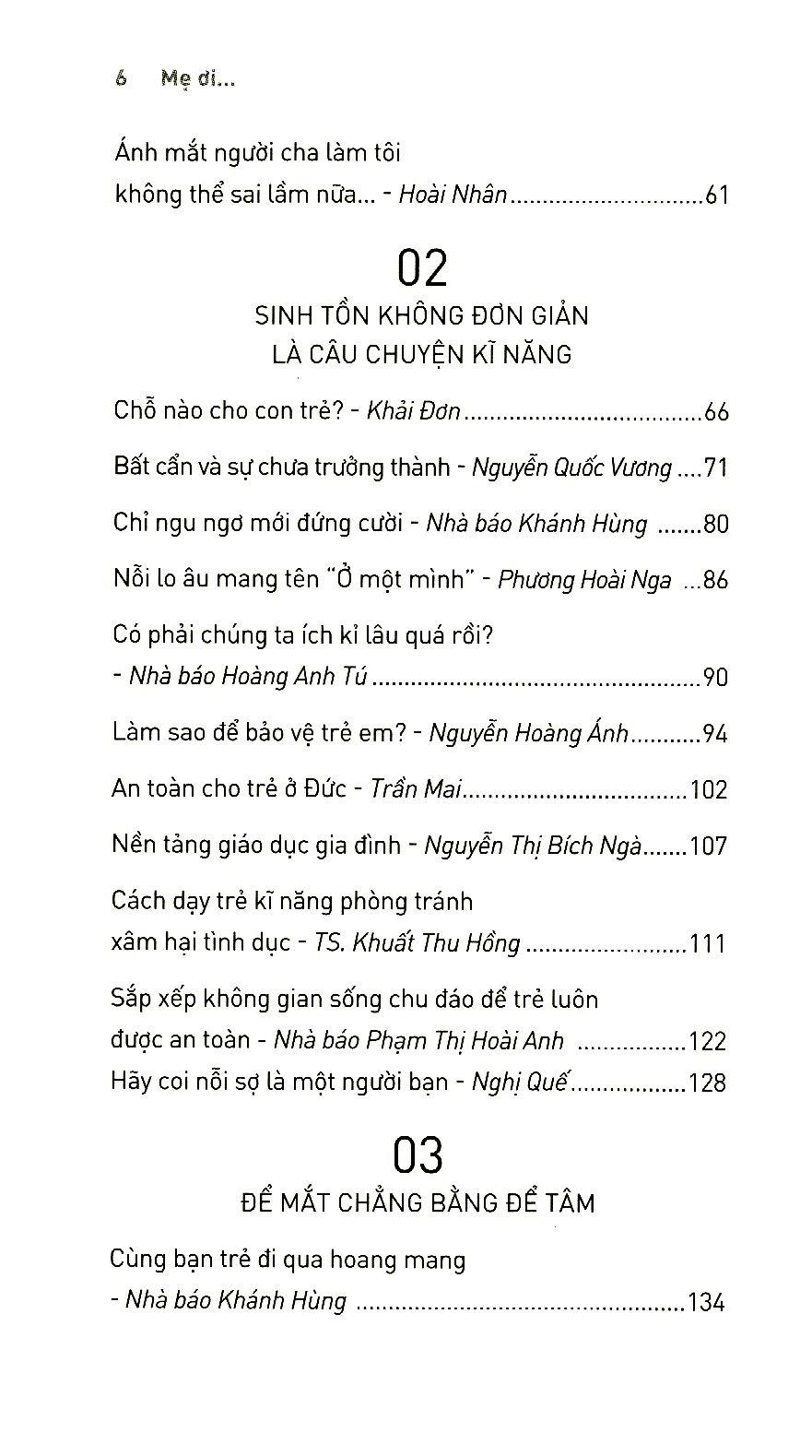 mẹ ơi, ở đâu con mới được an toàn?