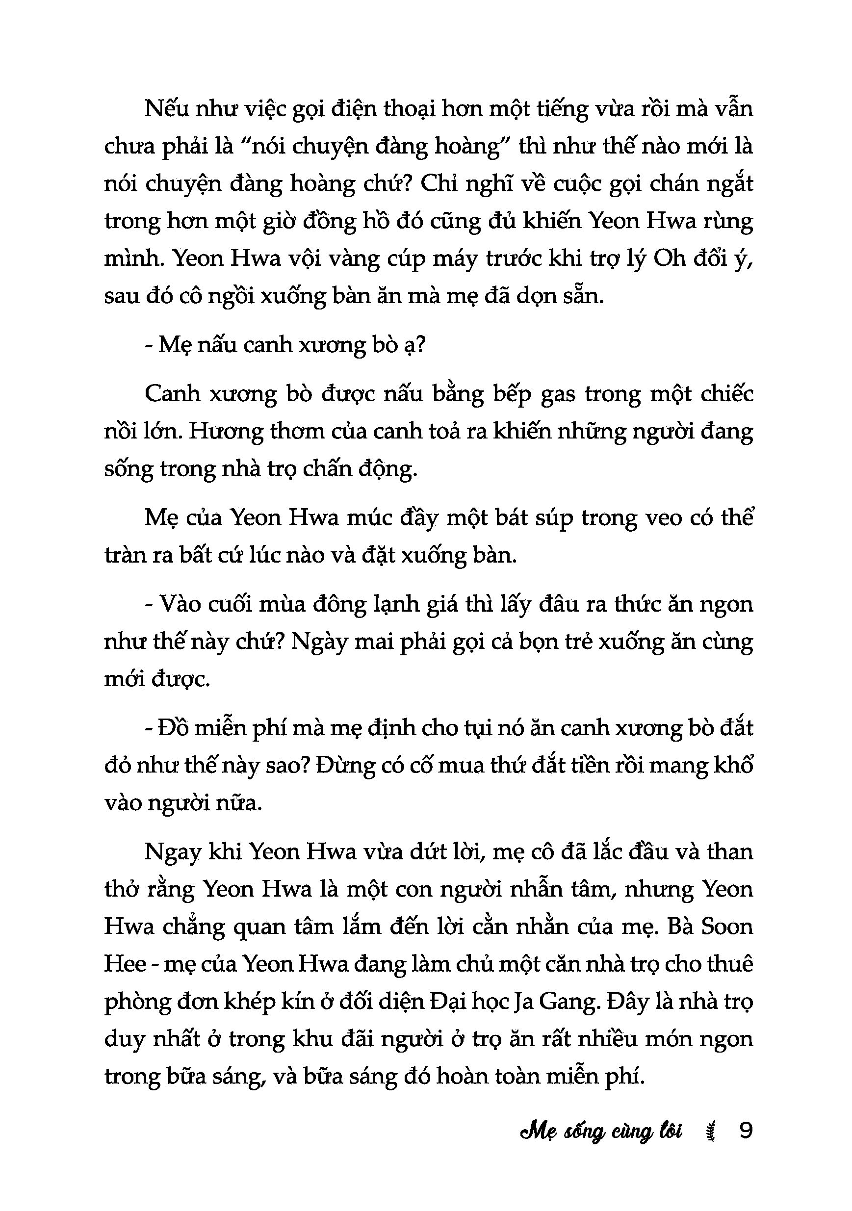 mẹ sống cùng tôi