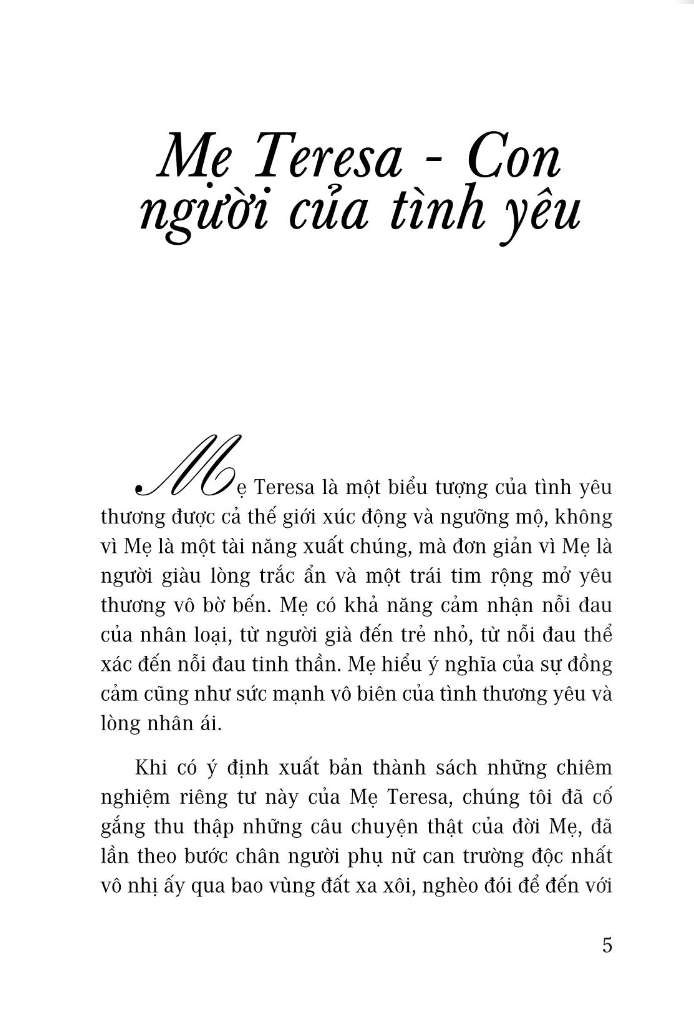 mẹ teresa - trên cả tình yêu (tái bản)