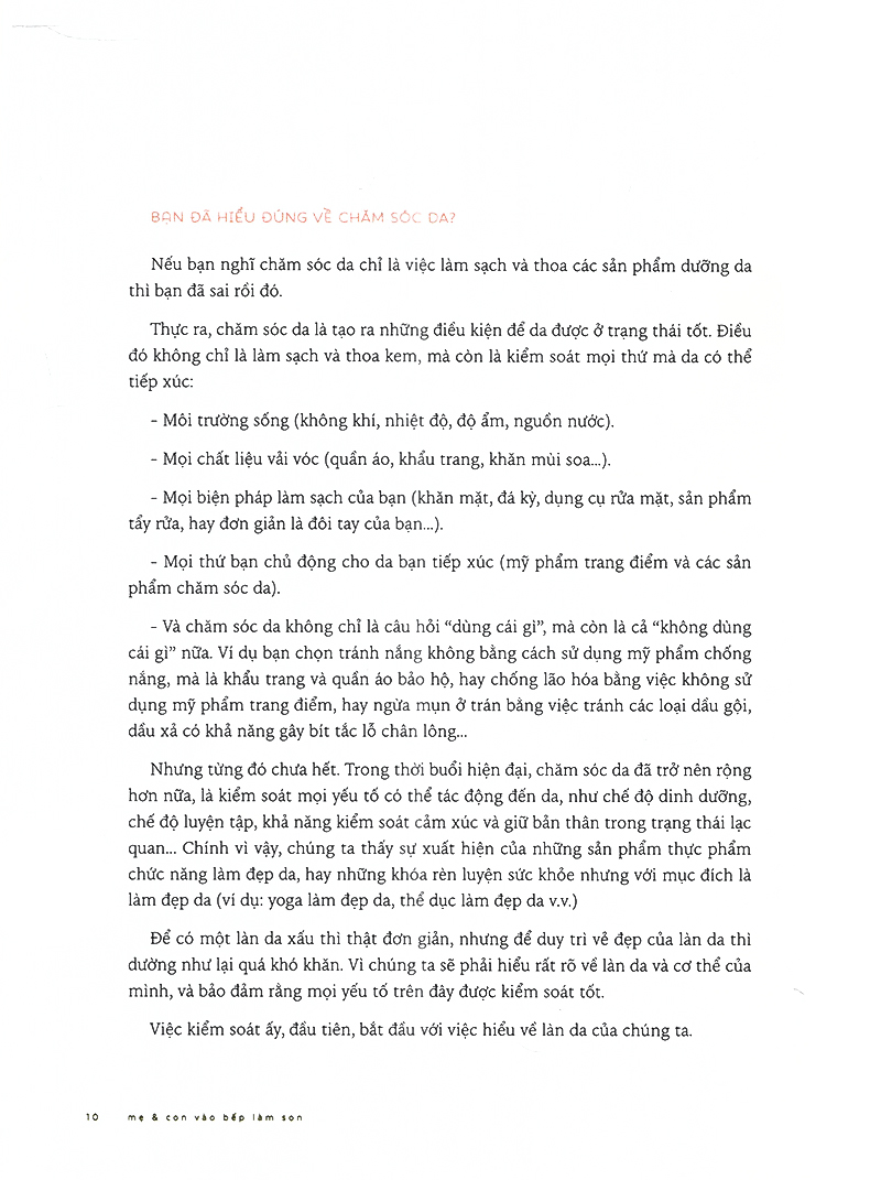 mẹ và con vào bếp làm son