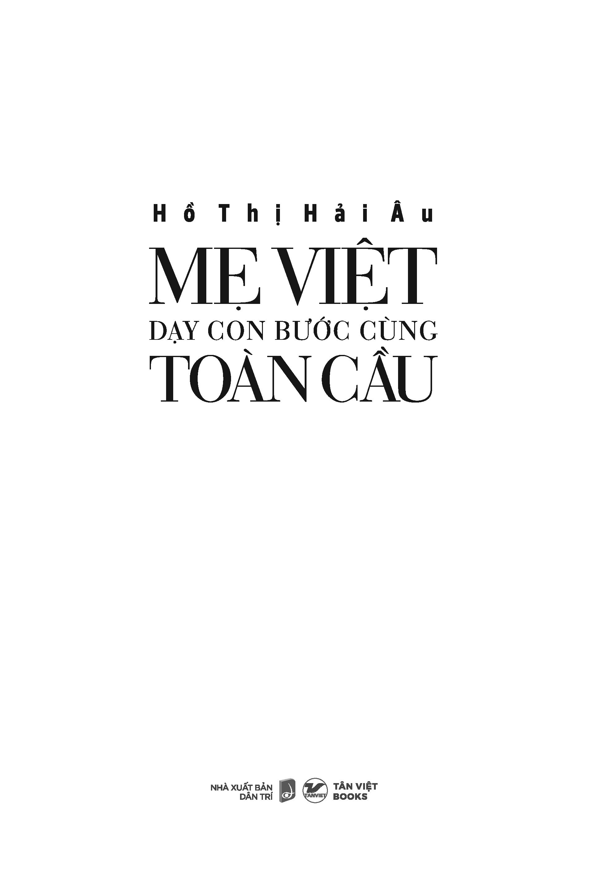 mẹ việt dạy con bước cùng toàn cầu - bìa cứng