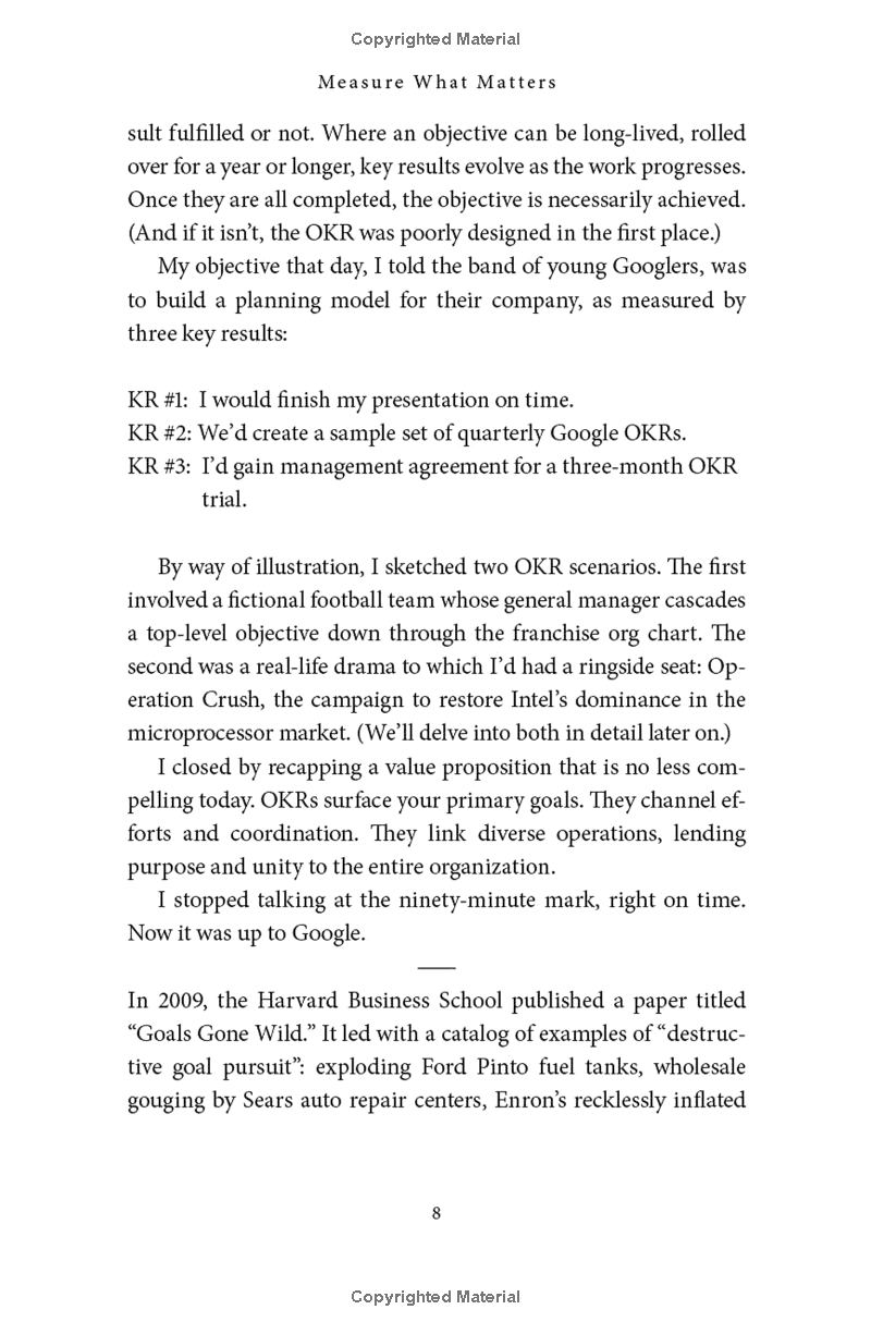 measure what matters: how google, bono, and the gates foundation rock the world with okrs