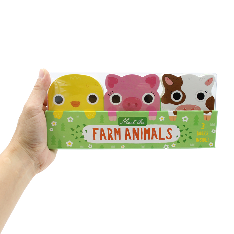 meet the farm animals - mini board book set (3 books inside)