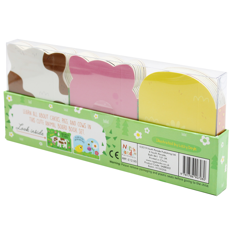 meet the farm animals - mini board book set (3 books inside)