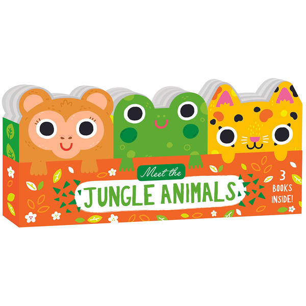 meet the jungle animals - mini board book set (3 books inside)