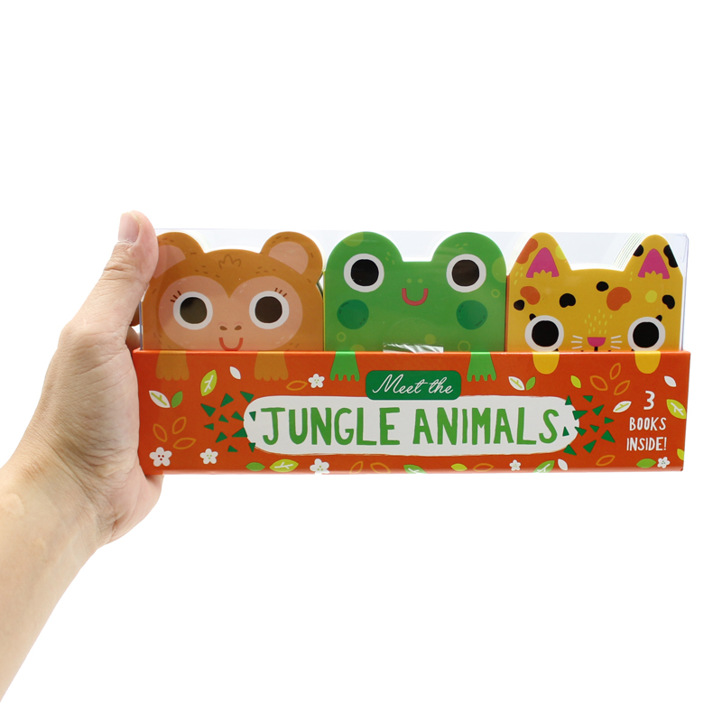 meet the jungle animals - mini board book set (3 books inside)