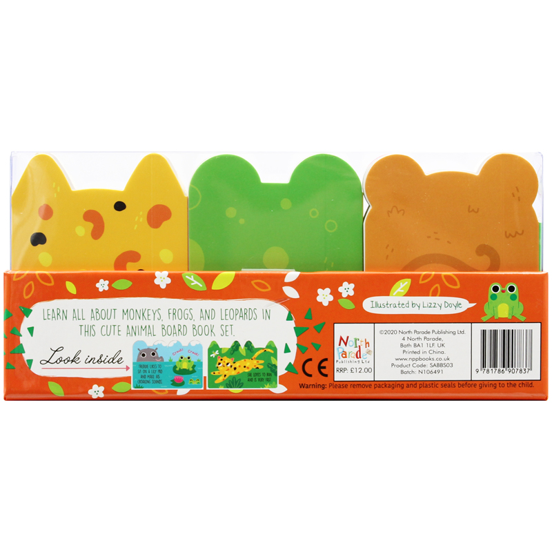 meet the jungle animals - mini board book set (3 books inside)