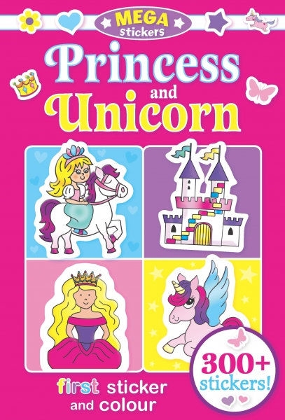 mega stickers: princess and unicorn