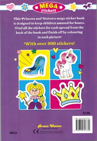 mega stickers: princess and unicorn