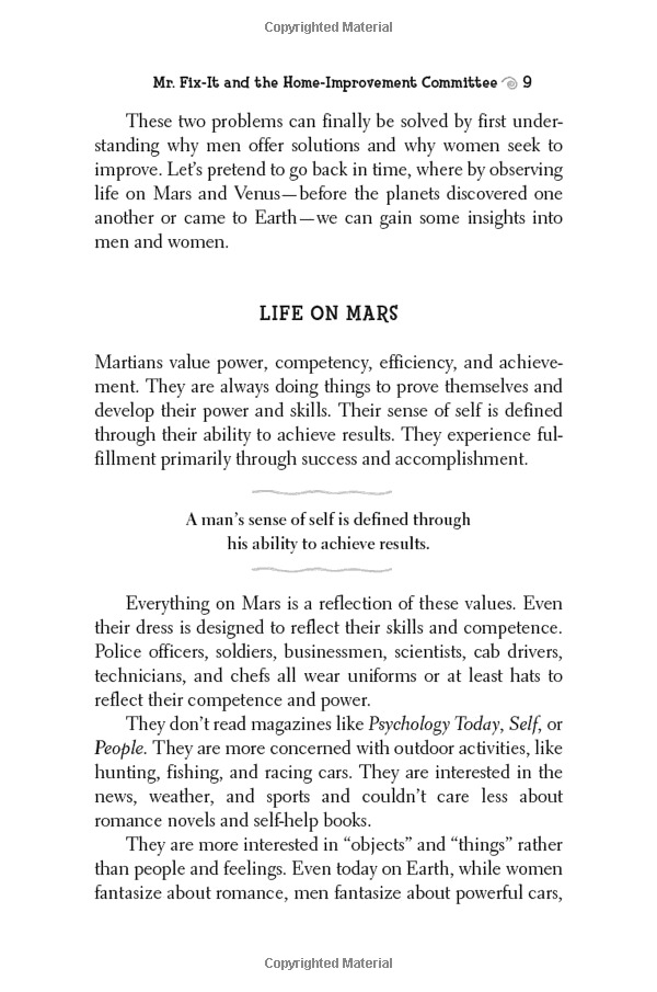 men are from mars, women are from venus