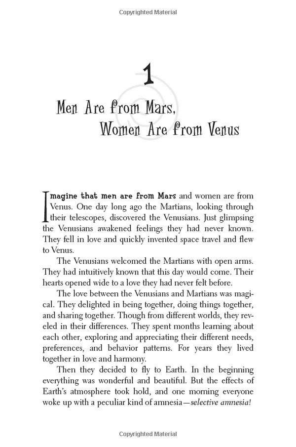 men are from mars, women are from venus