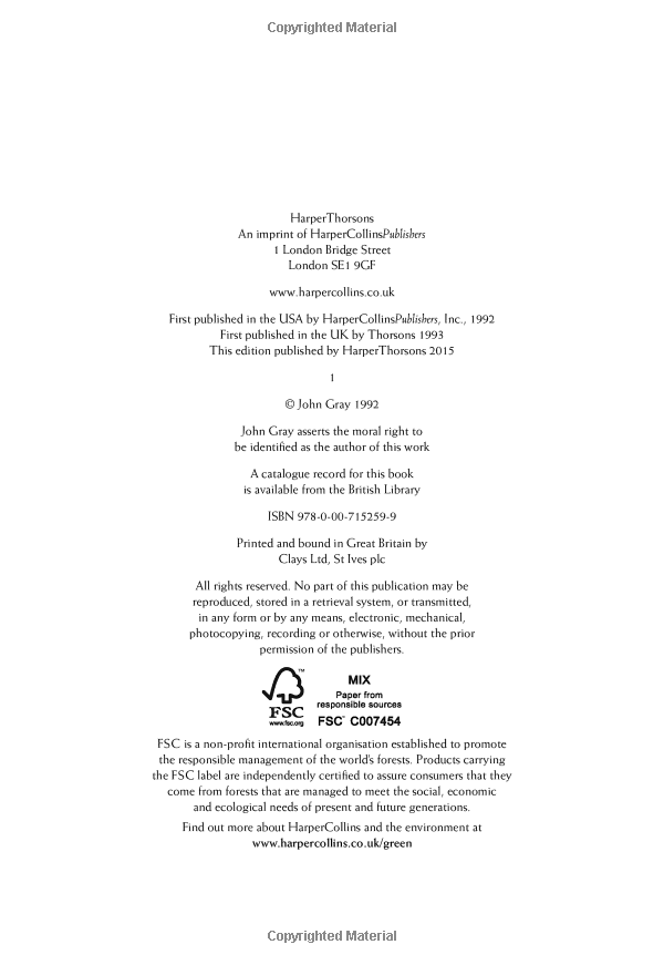 men are from mars, women are from venus : the classic guide to understanding the opposite sex