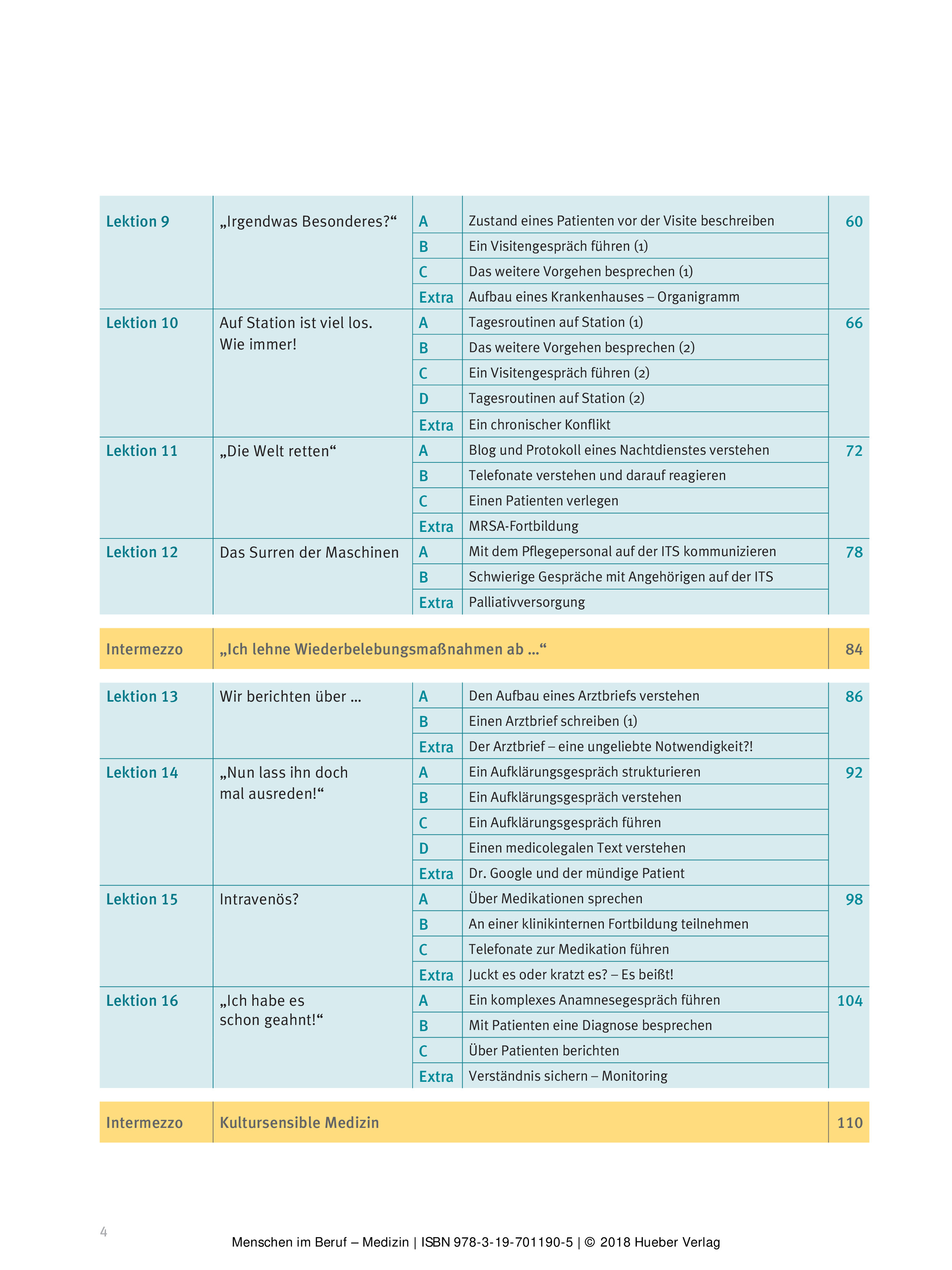 menschen im beruf - medizin: deutsch als fremdsprache / kursbuch mit mp3-cd
