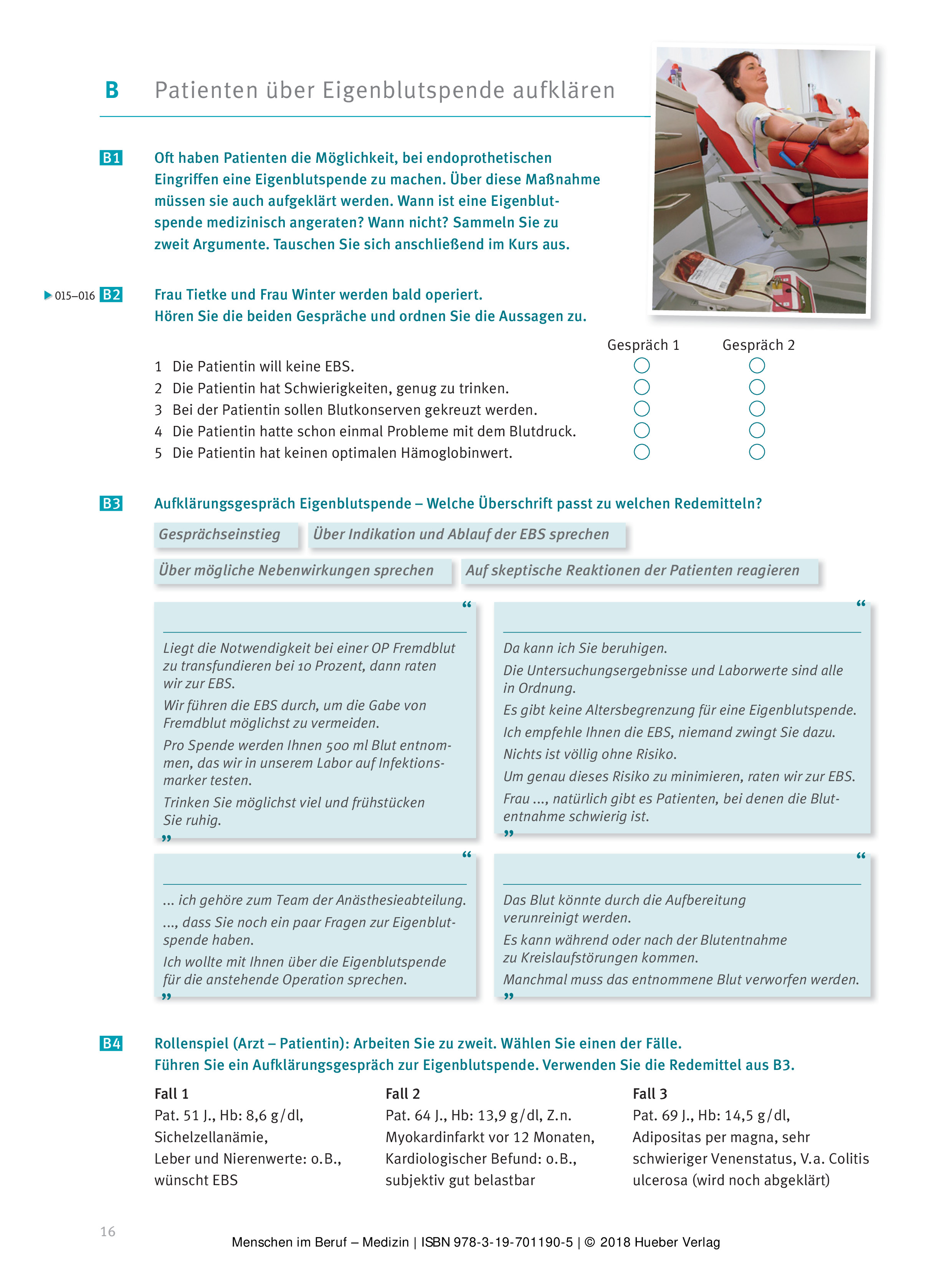 menschen im beruf - medizin: deutsch als fremdsprache / kursbuch mit mp3-cd