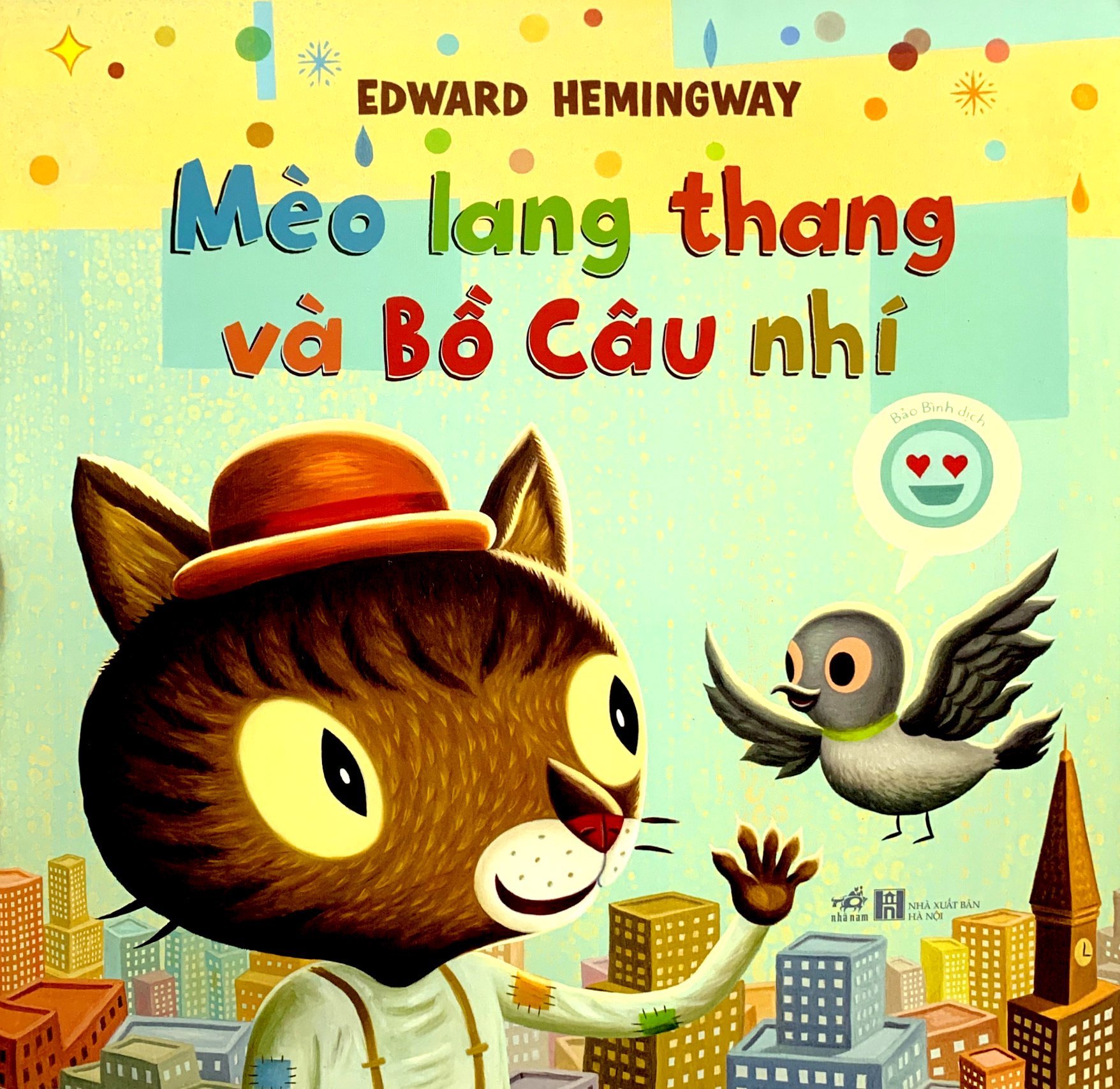 mèo lang thang và bồ câu nhí