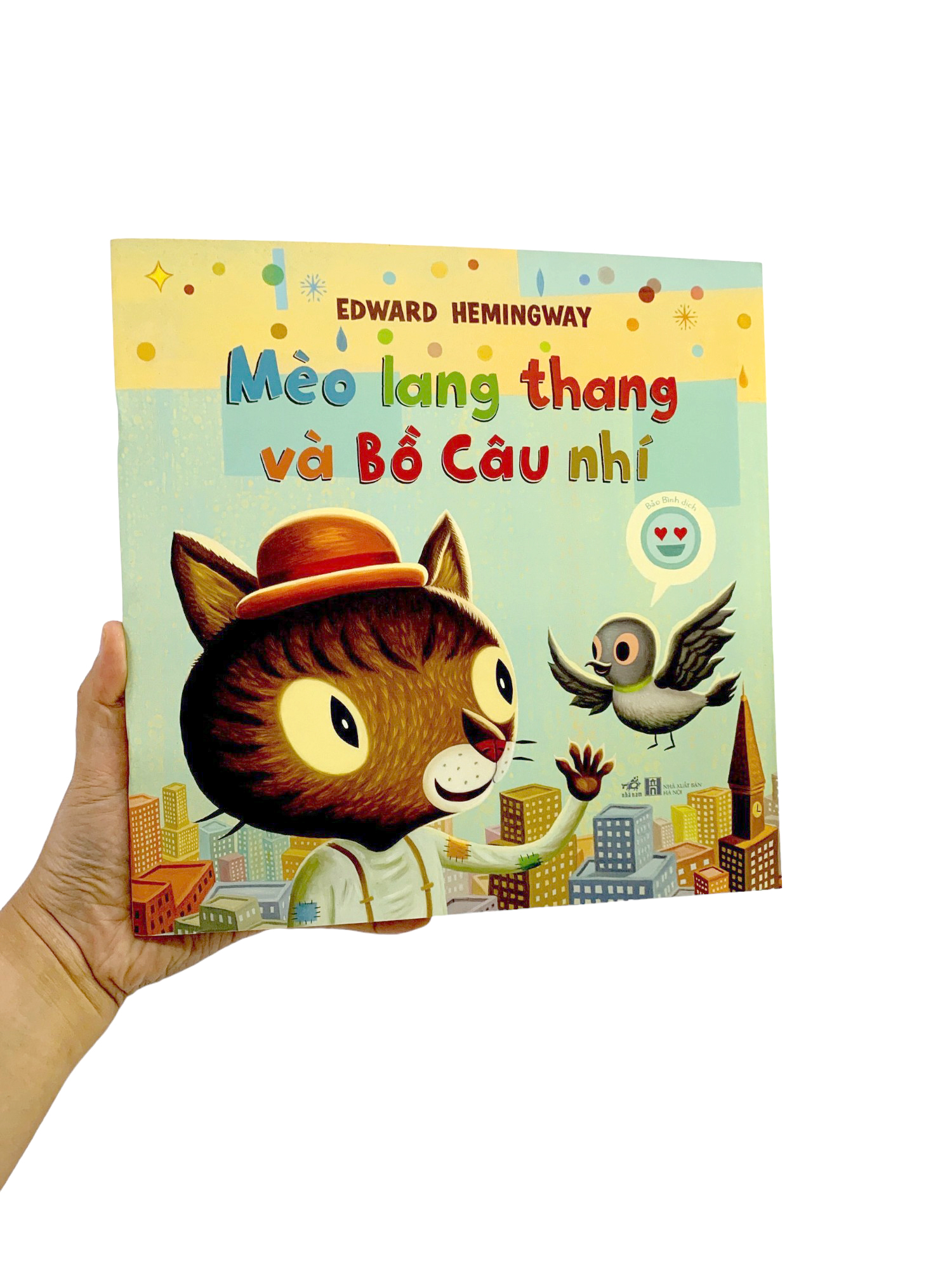 mèo lang thang và bồ câu nhí