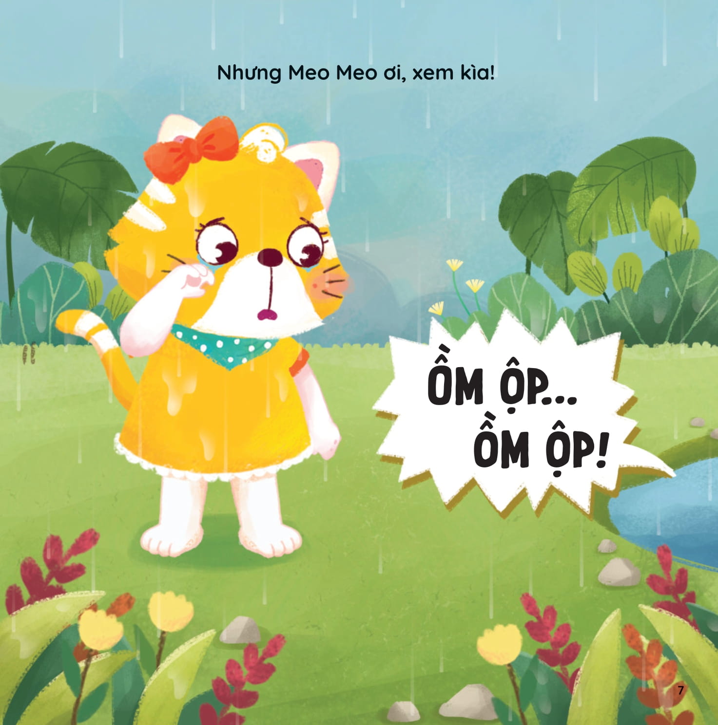 meo meo bé mèo tốt bụng - mưa rồi