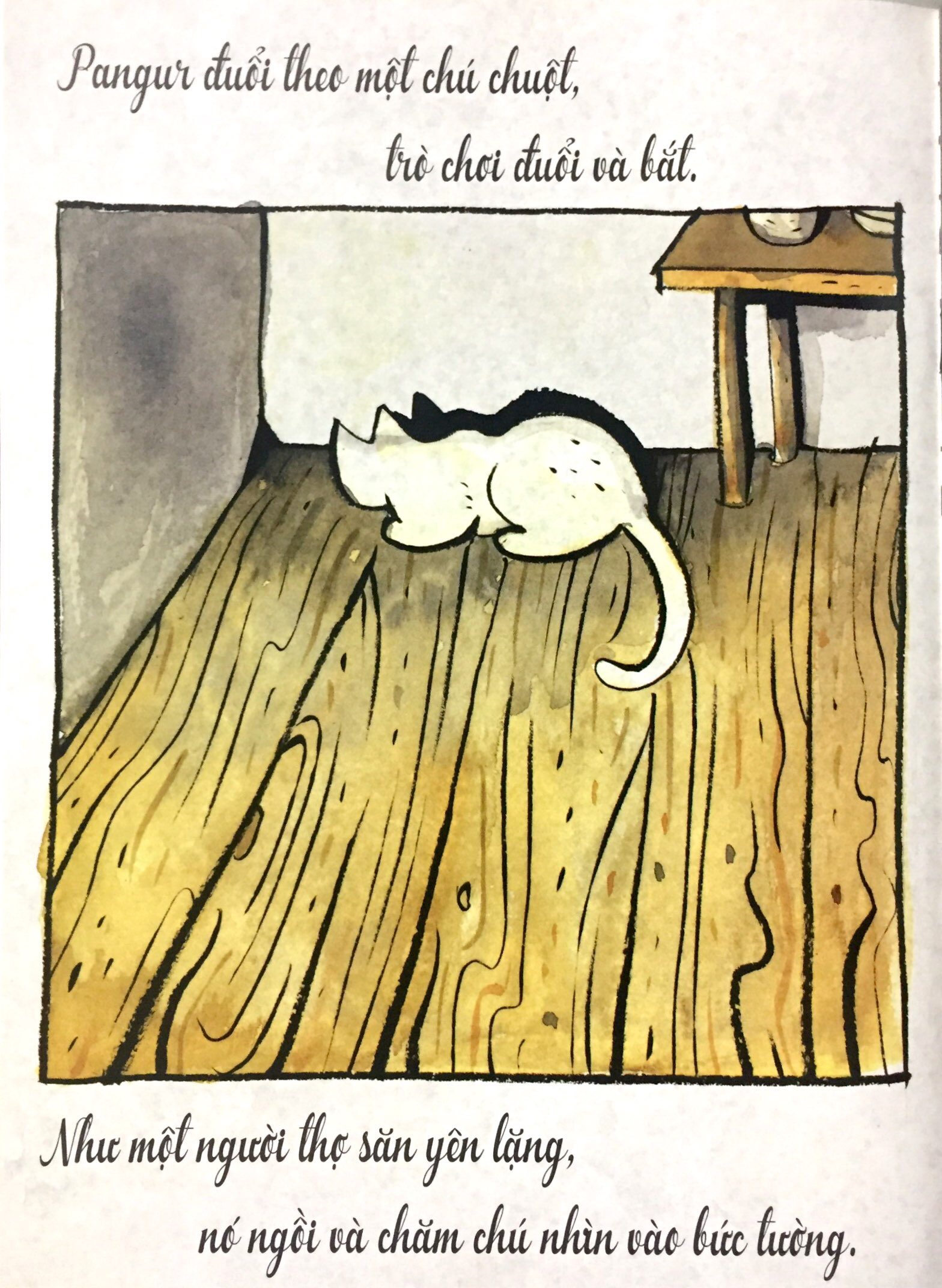 mèo trắng pangur và vị tu sĩ