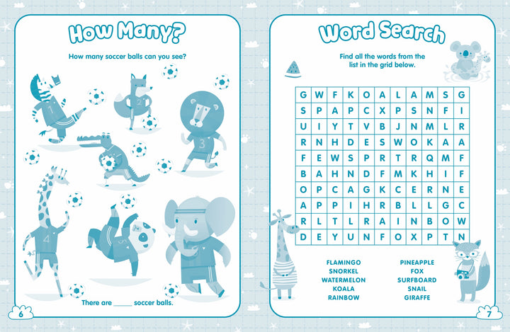 metallic bubble sticker activity book - animals