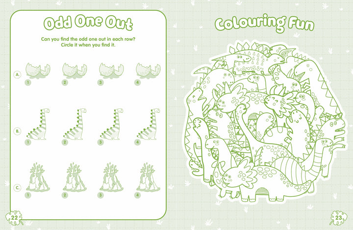 metallic bubble sticker activity book - dinosaur