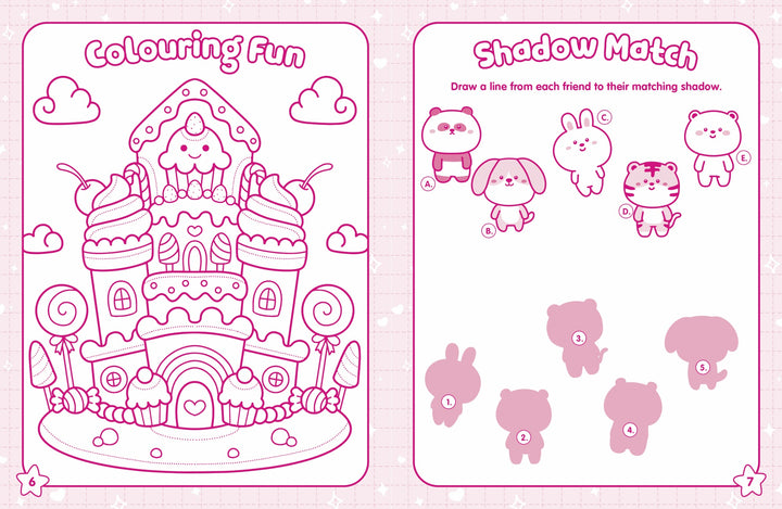 metallic bubble sticker activity book - kawaii